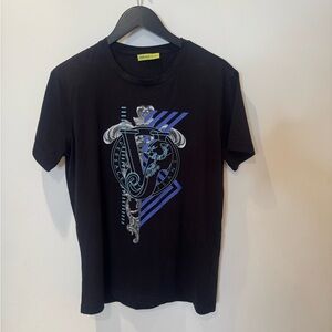 Versace Black and Blue Graphic Tee. Authentic with tags. Vintage 1980s. Size M.